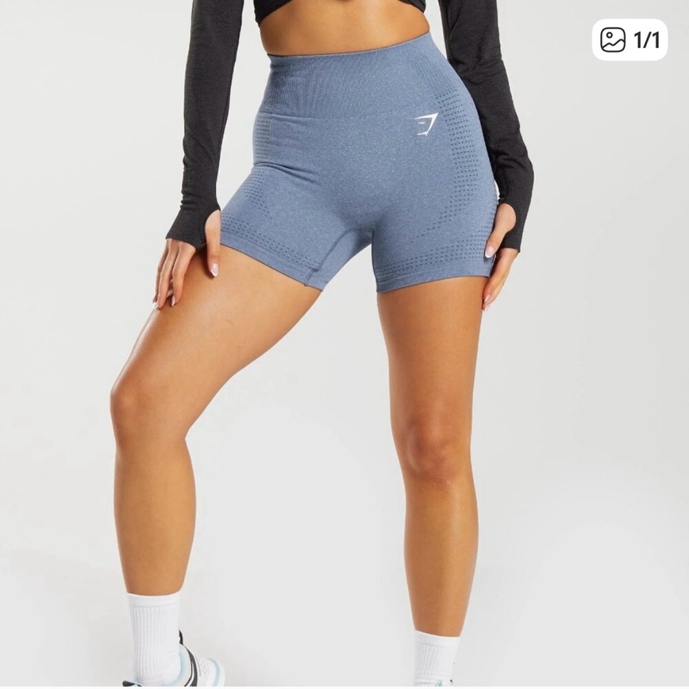 Gymshark Vital Seamless Shorts - Blue Marl